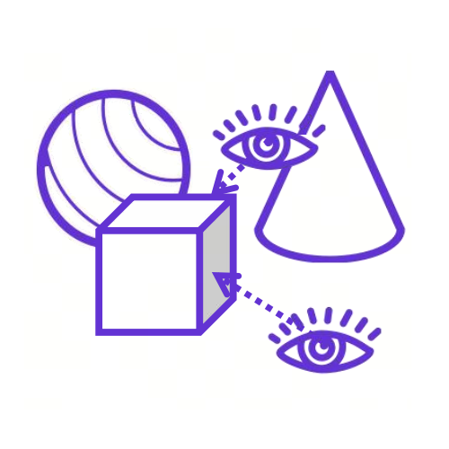 Perspective-taking — Reasoning about scenes across different viewpoints.